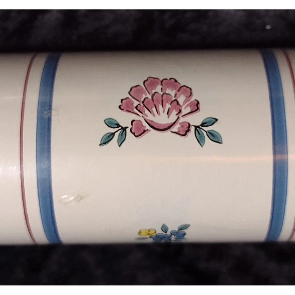 Vintage 3 Rolls Borden Wallpaper Blue Mauve Striped Bows Flowers Cottagecore